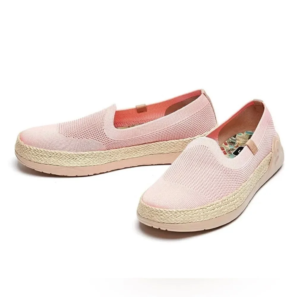 Women New UIN Slip On Shoes Knit  Comfortable Loafers 